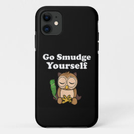 楽しいスピリチュアルな自己煙霧フクロウ瞑想 iPhone 11 ケース