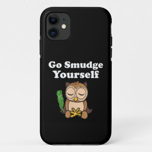 楽しいスピリチュアルな自己煙霧フクロウ瞑想 iPhone 11 ケース