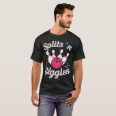 楽しいスプリットと笑い ボウリング ボウラー Tシャツ (正面フル)