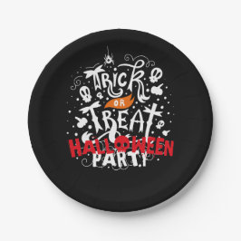 楽しいスプーキー トリック オア トリート ハロウィンパーティー ペーパープレート