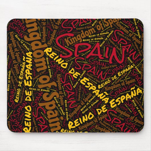 楽しいスペイン国旗の色の愛国心 マウスパッド (正面)