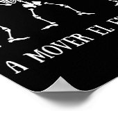 楽しいスペイン語のハロウィン A Mover El Esqueleto ポスター (角)