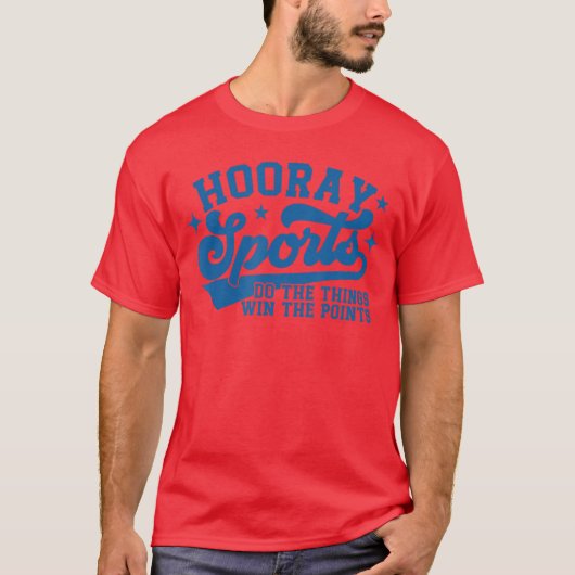 楽しいスポーツで得点ゲット 面白い S Tシャツ (正面)