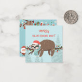 楽しいスロースクリスマス ノートカード (正面/裏面インサイチュ)