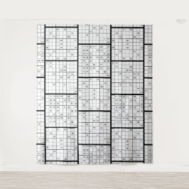 楽しいズーム仮想会議数独背景 タペストリー