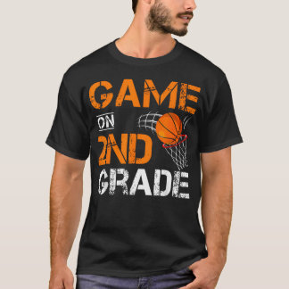 楽しいセカンドグレードバスケットボール バック・トゥー・スクール Tシャツ