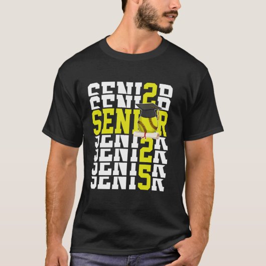 楽しいセニア2025 2025年度卒業 ソフトボール Tシャツ (正面)