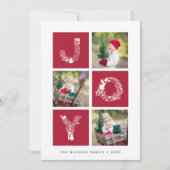 楽しいタイプ | 3枚の写真のホリデーカード シーズンカード (正面)