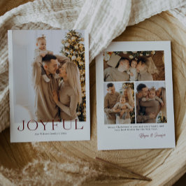 楽しいタイポグラフィ シンプル ミニマル フォト シーズンカード