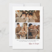 楽しいタイポグラフィ シンプル ミニマル フォト シーズンカード (裏面)