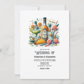 楽しいタコスとテキーラのウェディング　モノグラムボトル付き 招待状 (正面)