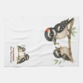 楽しいダウンウッドペッカー キッチンタオル (横)