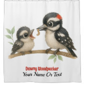 楽しいダウンウッドペッカー シャワーカーテン (正面)