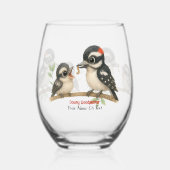 楽しいダウンウッドペッカー ステムなしワイングラス (正面)