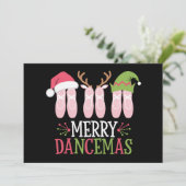 楽しいダンセマスクリスマスバレエシューズダンシング シーズンカード (スタンド正面)
