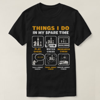 楽しいチェス愛好家の暇つぶしデザイン Tシャツ