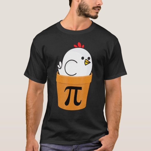 楽しいチキンポットパイ 愛する数学 数学の日 Tシャツ (正面)