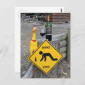 楽しいチキンワインポストカード！ ポストカード (正面/裏面)