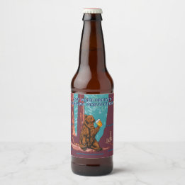 楽しいテキストでカスタマイズ グリズリー ハンドメイド ビールラベル