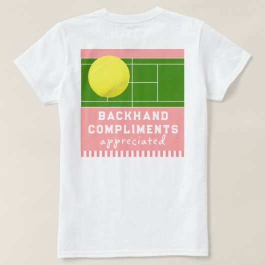 楽しいテニス Tシャツ (デザイン裏面)