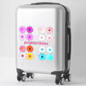 楽しいデイジービニールデカール シール (スーツケース)