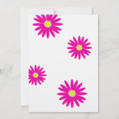 楽しいデイジーメッセージ文字バルミツワーピンク 招待状 (裏面)