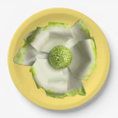 楽しいデイジー フラワー 春 夏 ウェディング バースデー ペーパープレート (正面)