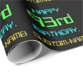 楽しいデジタルコンピューティングをテーマにした93歳の誕生日 ラッピングペーパー (ロールコーナー)