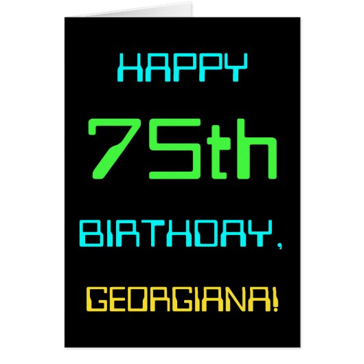 楽しいデジタルコンピューティングテーマの75歳の誕生日 (正面)