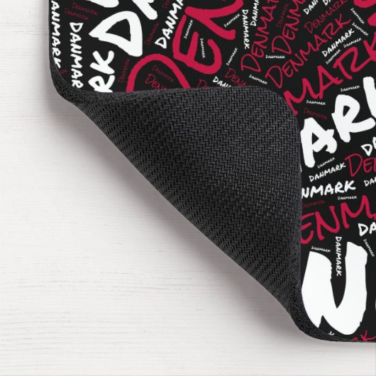 楽しいデンマーク国旗の色の愛国心 マウスパッド (コーナー)