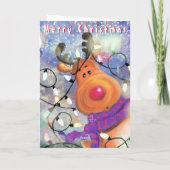 楽しいトナカイのクリスマスカード カード (裏面)