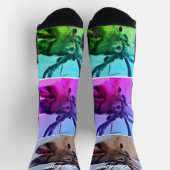 楽しいトナカイ柄の靴下 ソックス (上部)