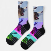 楽しいトナカイ柄の靴下 ソックス (左)