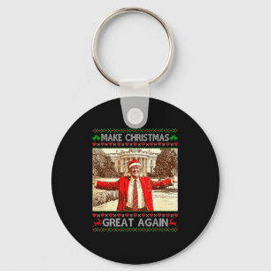 楽しいトランプでクリスマスを再び偉大に Xmas ファミリー キーホルダー