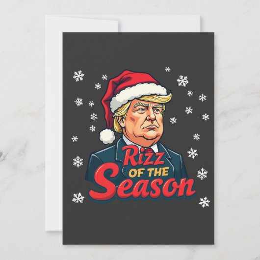 楽しいトランプクリスマスのサンタのシーズン 招待状 (正面)