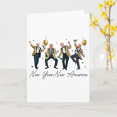 楽しいトランプダンス新年トランプ新年新 カード (黄色い花)