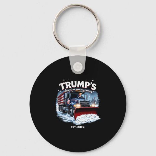 楽しいトランプ勝利の雪片除去サービス トランプ キーホルダー (正面)