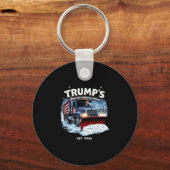 楽しいトランプ勝利の雪片除去サービス トランプ キーホルダー (正面)