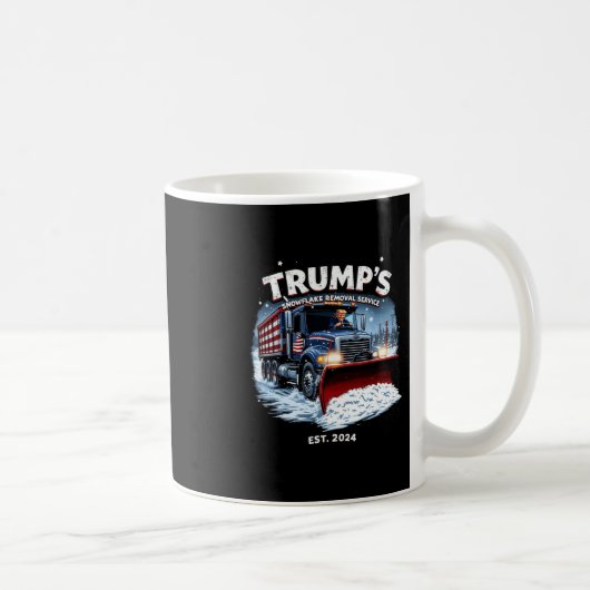 楽しいトランプ勝利の雪片除去サービス トランプ コーヒーマグカップ (右)
