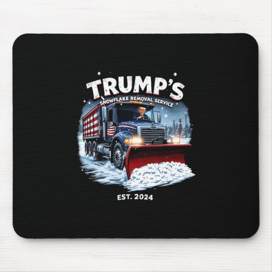 楽しいトランプ勝利の雪片除去サービス トランプ マウスパッド (正面)