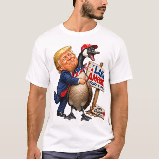 楽しいトランプ抱擁ガチョウ湖アメリカ政治的H Tシャツ
