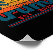 楽しいトランプTシャツ アメリカ湾岸地域 Est 2025  ポスター (角)
