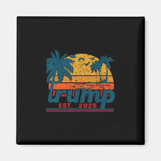 楽しいトランプTシャツ アメリカ湾岸 創設2025年 マグネット (正面)