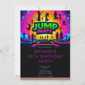 楽しいトランポリン JUMP パーティー 誕生日 招待状 (正面)