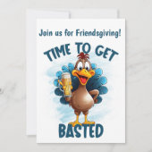 楽しいトルコの感謝祭、または友人との感謝祭 招待状 (正面)