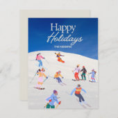 楽しいトレンディなホリデースキーリゾート シーズンカード (正面/裏面)