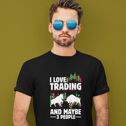 楽しいトレード名言 雄牛とローソク足 デイトレード Tシャツ