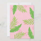 楽しいトロピカルサマーガールズパーティーカード 招待状 (裏面)