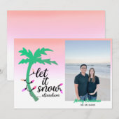 楽しいトロピカルビーチのクリスマスカード シーズンカード (正面/裏面)