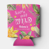 楽しいトロピカルピンクの独身最後の女祭り 缶クーラー (裏面)